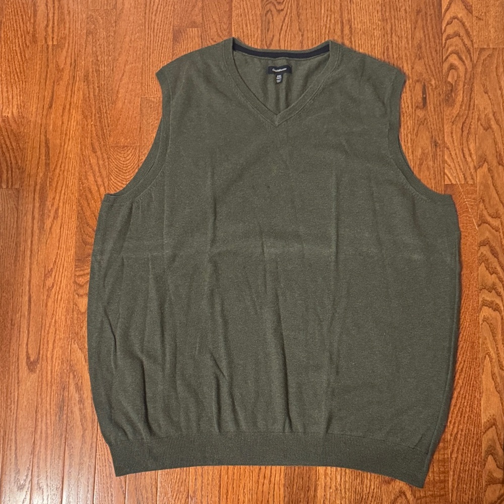 Croft & Barrow Olive V-Neck Sweater Vest